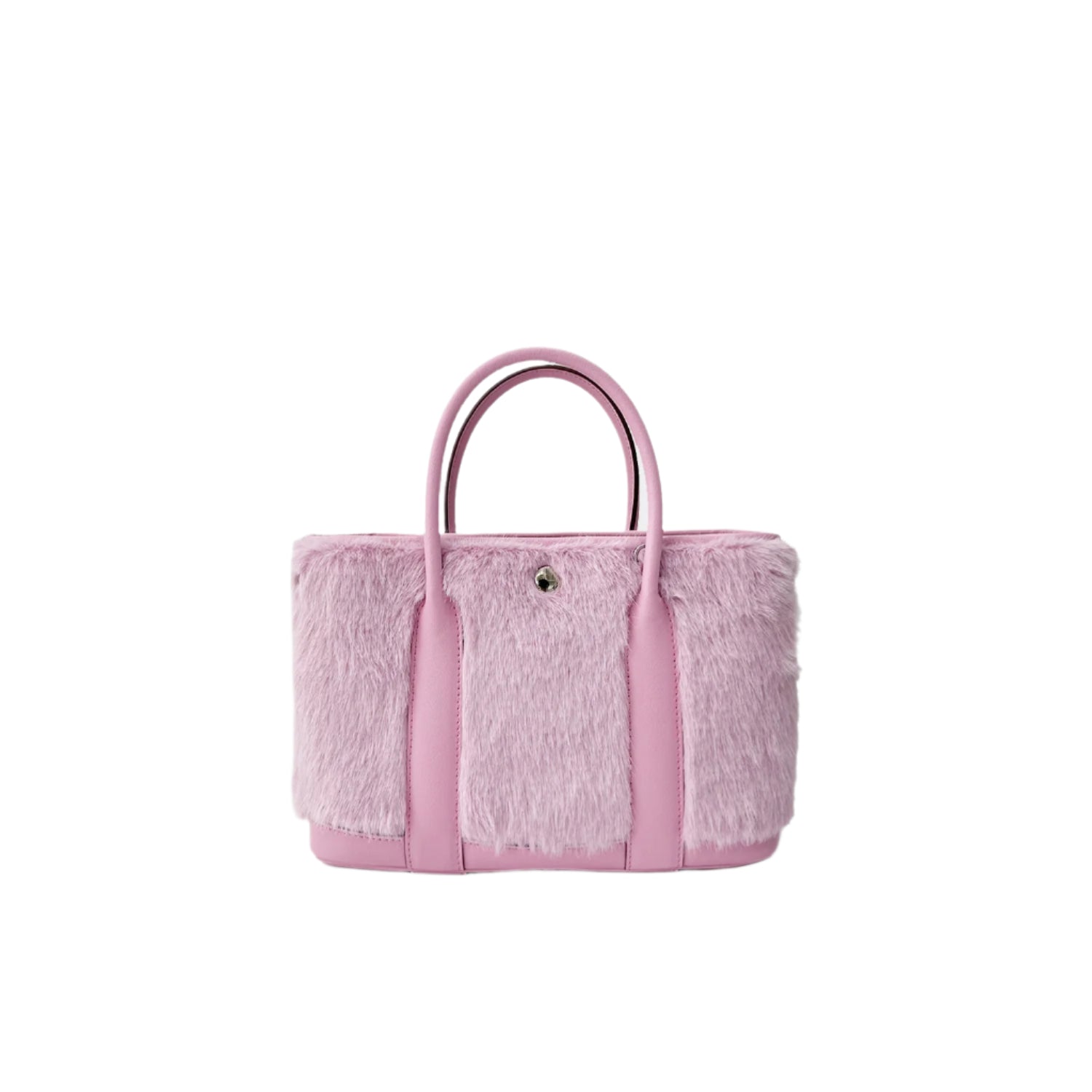 Pink textured tote bag with jellykin branding on a light gray background