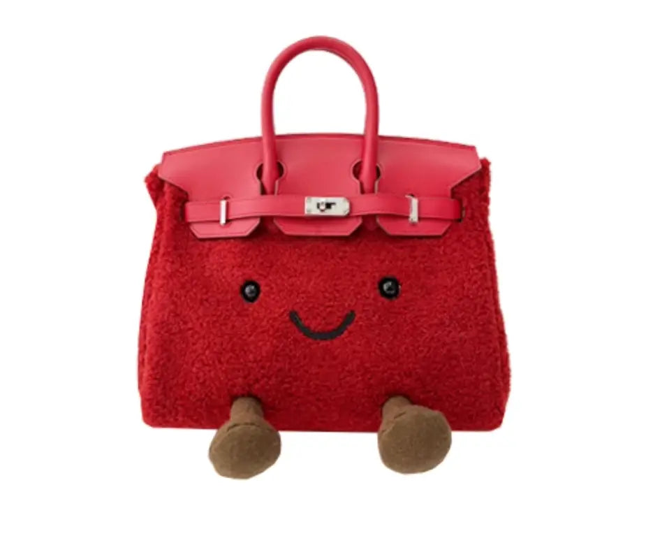 The Jellykin Bag - Tomato Red Boucle / Midi (10 inch)